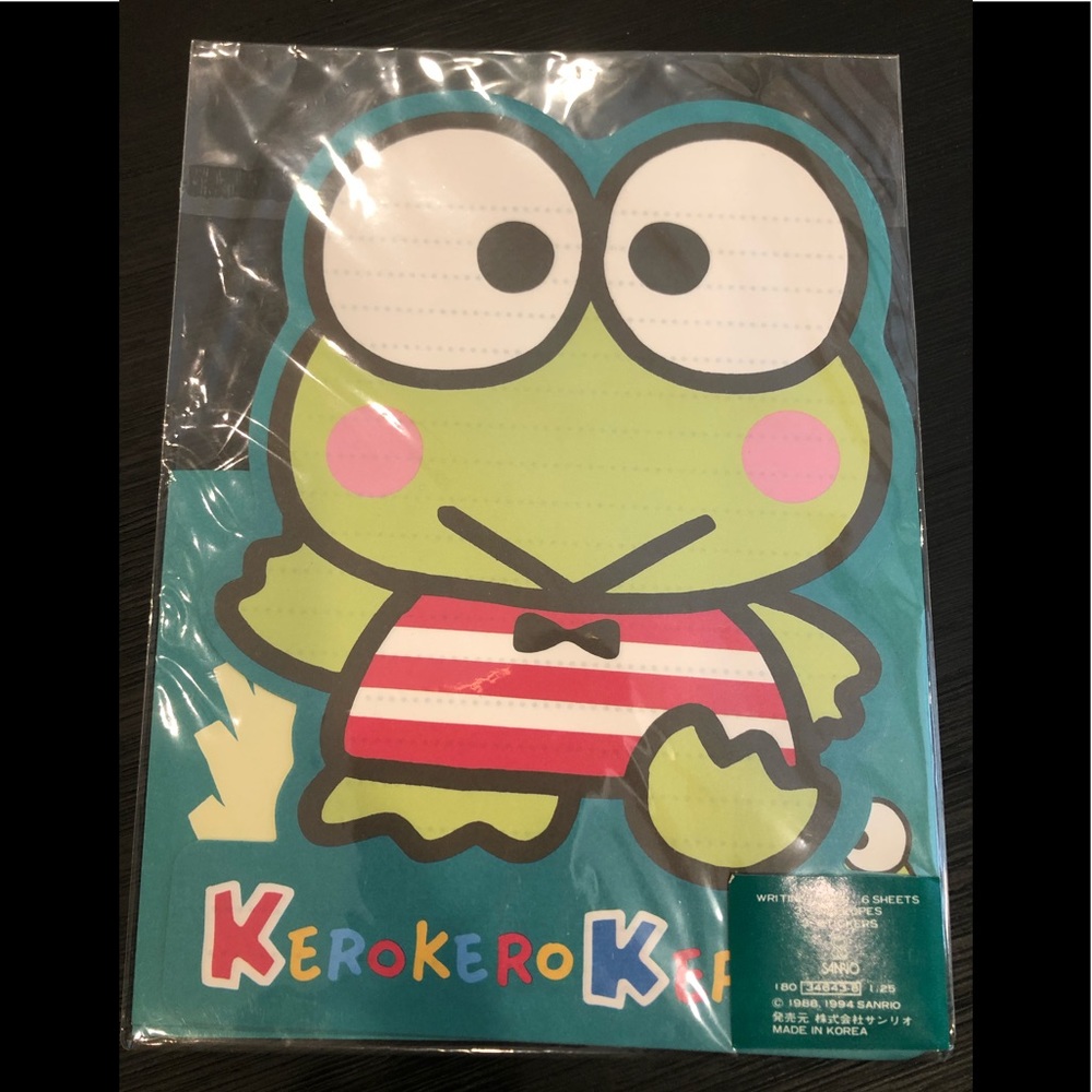 Vintage Sanrio Kerokero Keroppi Mini Letter Set